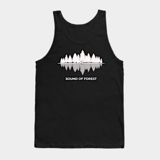 Forest Sound a Forest Appearing To Be Sound Waves and the Quote Sound of Forest Forest Tank Top